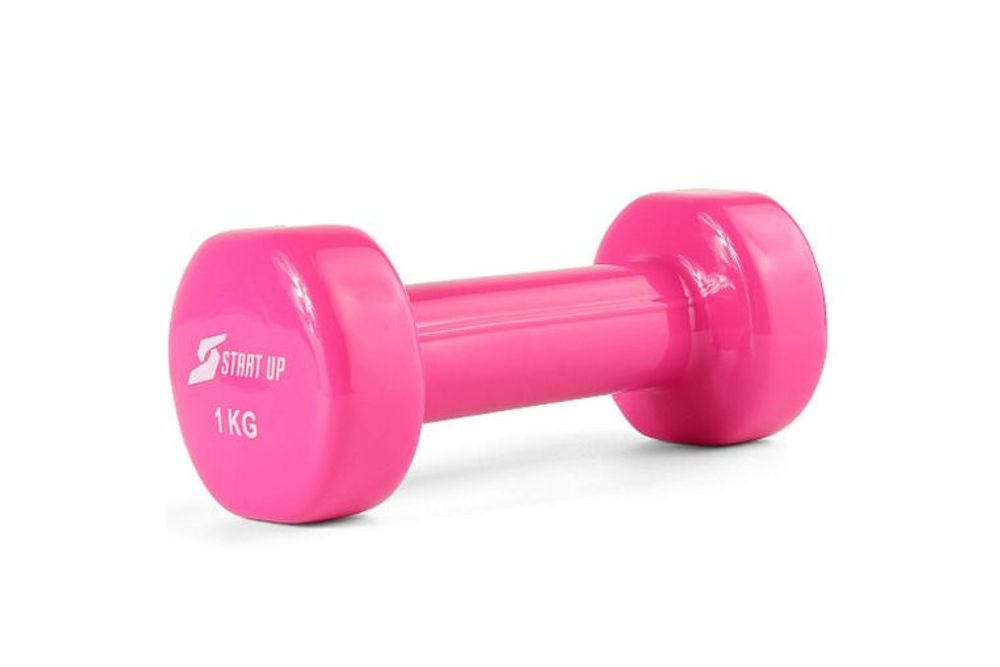 Гантель виниловая Start Up HY-D-041 1 кг розовый