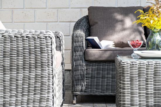 "Кон Панна" лаунж-зона из искусственного ротанга, цвет графит