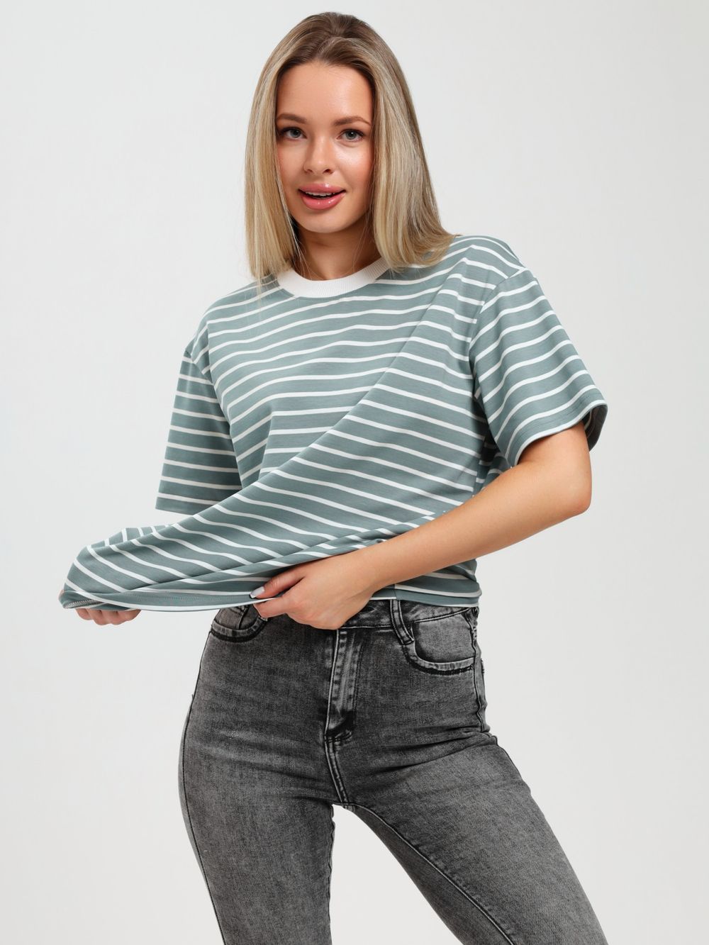 Футболка Брина-2 Виотекс СЕРО-ЗЕЛЁНЫЙ