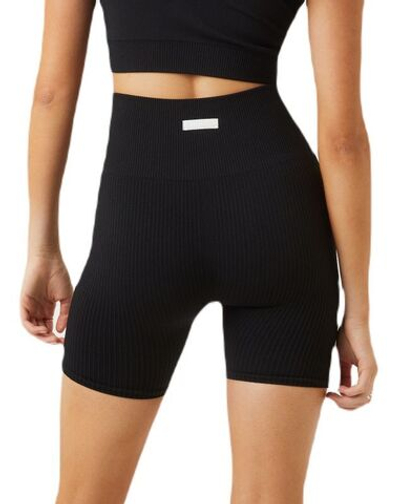 Женские Шорты теннисные Björn Borg Borg Seamless Rib Shorts - black beauty