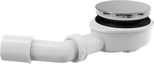 А491CR Сифон для душ. поддона хром  AlcaPLAST  (15/1шт)