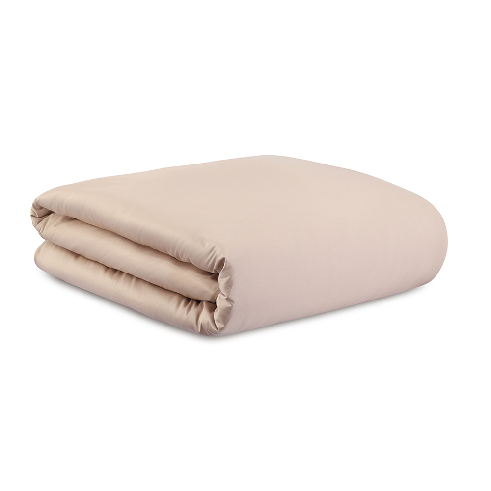 Комплект постельного белья из премиального сатина бежевого цвета из коллекции essential, 150х200 см