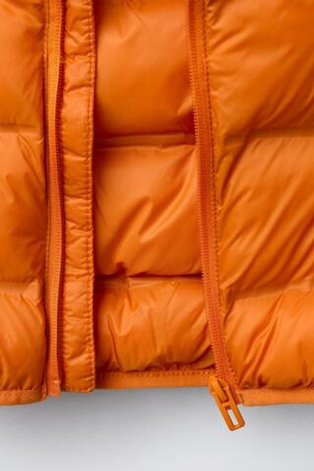 ZARA УЛЬТРАЛЕГКИЙ ЖИЛЕТ WATER REPELLENT, ТЕМНО-ОРАНЖЕВЫЙ