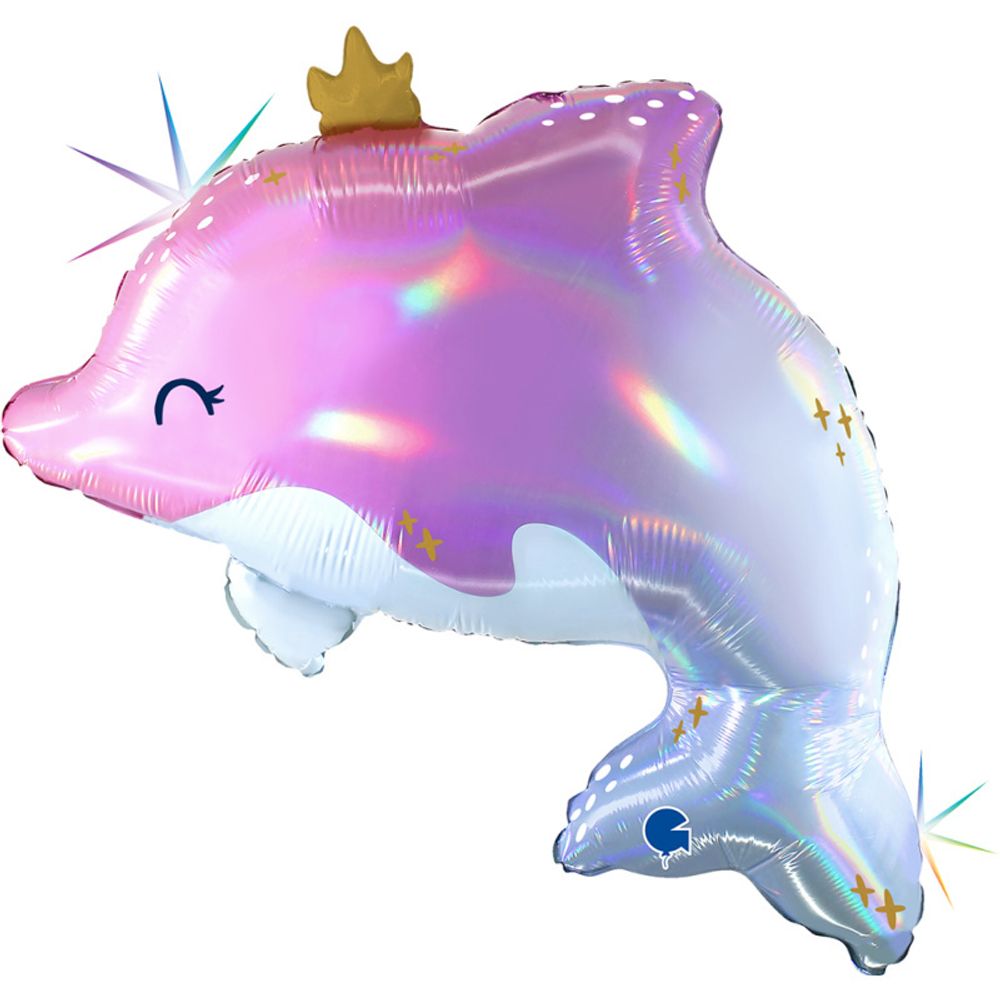 Gr 32 Дельфин перламутр / Glowy Dolphin / 1 шт.