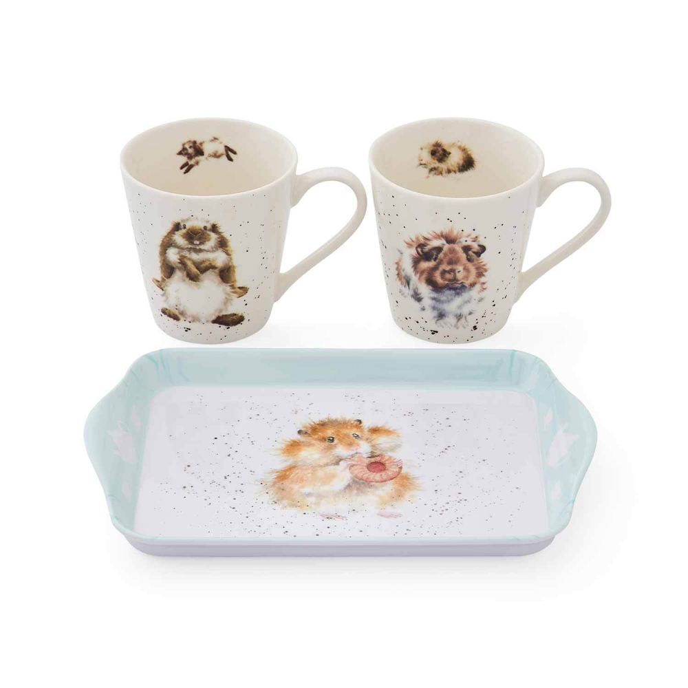Royal Worcester Wrendale Designs Набор из 2 кружек 180 мл с подносом для диетических стартов