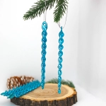 Подвеска «Волшебная сосулька» 13 см (набор 6 шт), Голубой