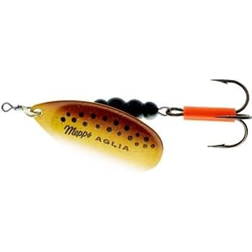 Блесна вращающаяся Mepps AGLIA FLUO, Micropigments Trout, 0, Brown