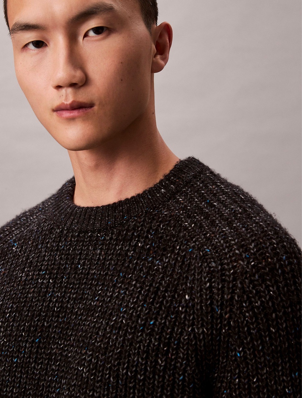 Свитер Calvin Klein Wool Blend Relaxed Raglan Sweater Black