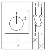 Переключатель кулачковый ПК-1-51 25А 1P «1-2» IP65 EKF