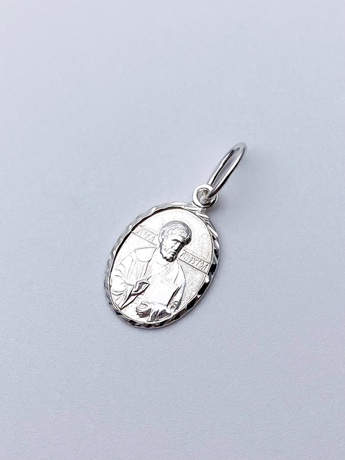 Образок из серебра/Без покрытия/С подвижным ухом/Лука Апостол