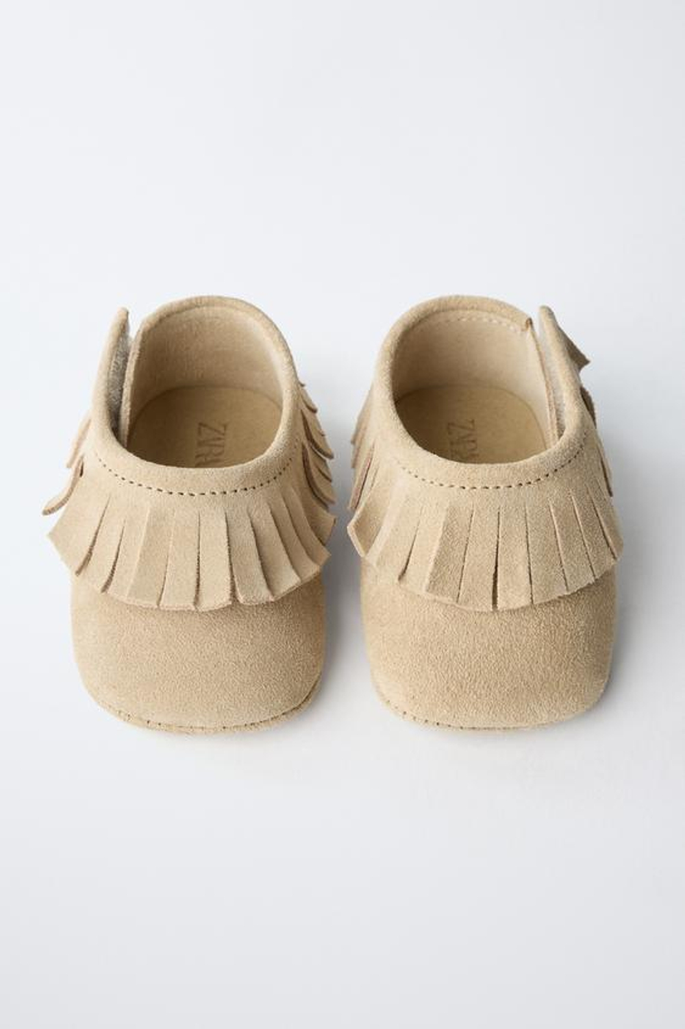 ZARA КОЖАНЫЕ ТУФЛИ, ПЕСОЧНО-КОРИЧНЕВЫЙ