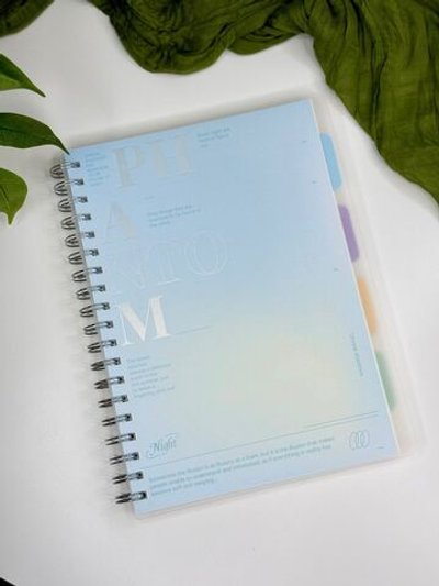 Блокнот тетрадь с разделителями формат В5 175х250 мм 110 листов голубой (3967-5)