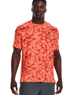Футболка мужская теннисная Under Armour Men's UA RUSH Energy Print Short Sleeve - after burn/black