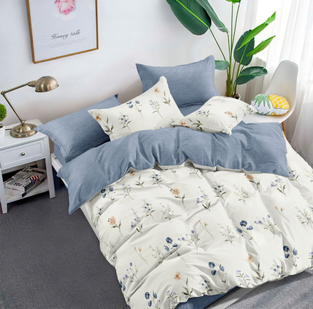 КПБ 2 сп с простыней на рез. 140х200 ПОПЛИН "П24"