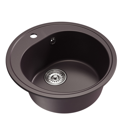 Мойкa ML-GM11 КОМФОРТ круглая, шоколад (345), 500мм (глуб. чаши 180)