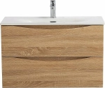 Тумба с раковиной BelBagno MARINO-CER-MINI-800-2C-SO-WO-P Rovere Bianco
