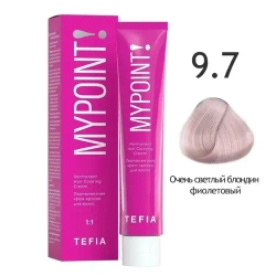 Перманентная крем-краска для волос Tefia Mypoint, цвет 9.7 очень светлый блондин фиолетовый, 60 мл
