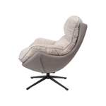 Кресло HUG серый в полоску, экокожа, шенилл