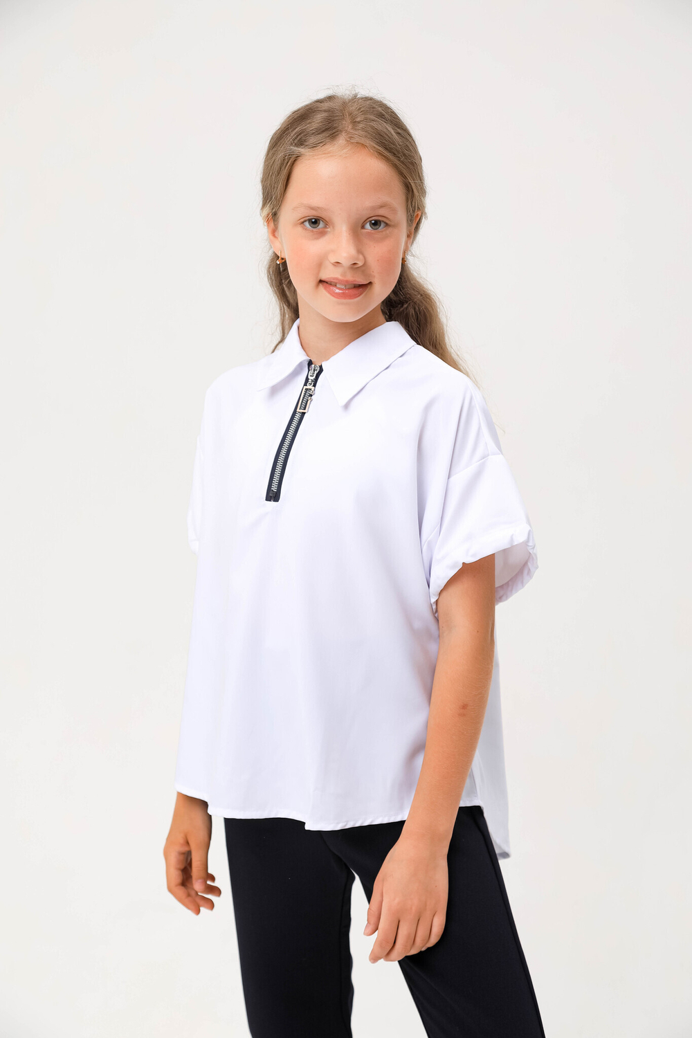 Блуза с коротким рукавом для девочки DELORAS C63273S