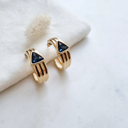 Серьги Swarovski с синими кристаллами