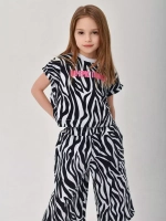 Костюм для девочки с принтом зебра