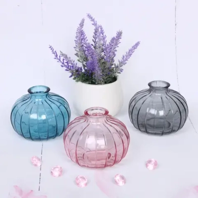 Ваза стеклянная «Блум» 10*9см микс цветов