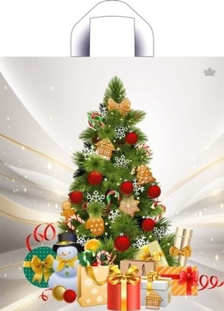 Новогодние пакеты "Радость праздника" 42х38см ПНД 37мкм (50/300шт)