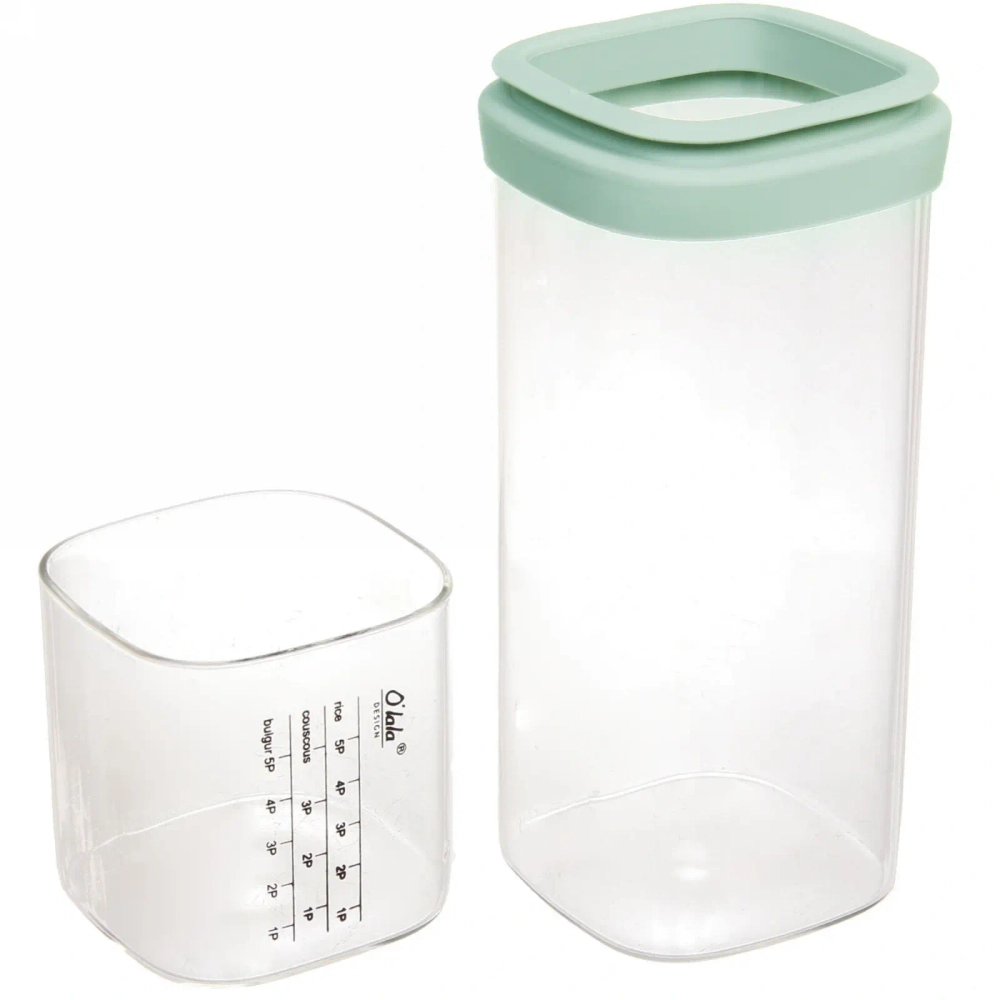 Банка для продуктов стеклянная 800мл «O'lala» с мерный стаканом