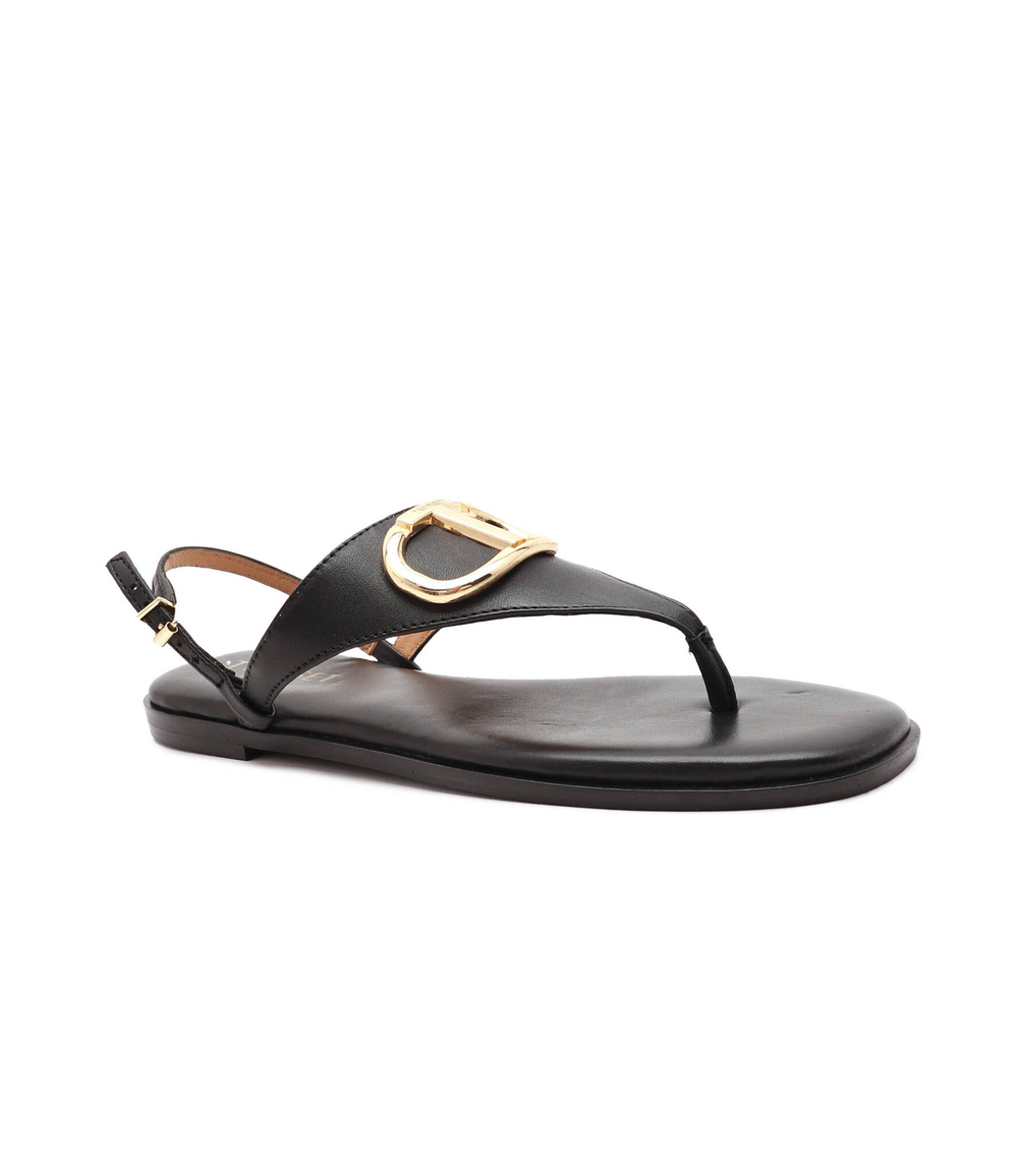 Кожаные босоножки TWINSET - черный(231TCP12A)