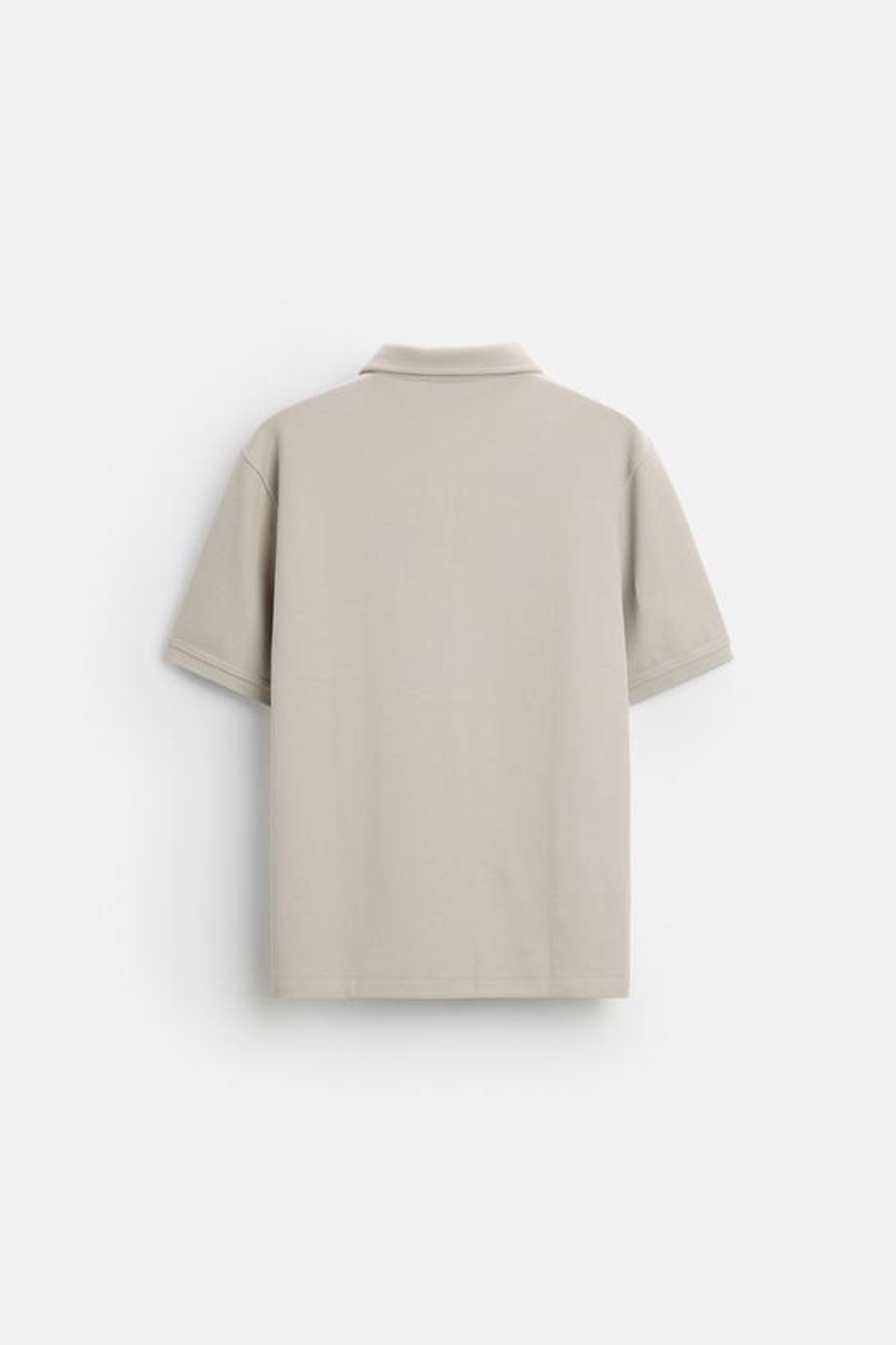 ZARA ПОЛО ИЗ РЕЛЬЕФНОЙ ТКАНИ, СВЕТЛЫЙ РЫЖЕВАТО-КОРИЧНЕВЫЙ