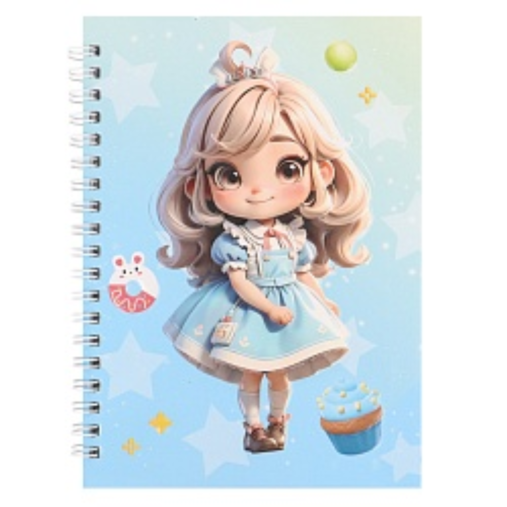 Блокнот на спирали с девочкой