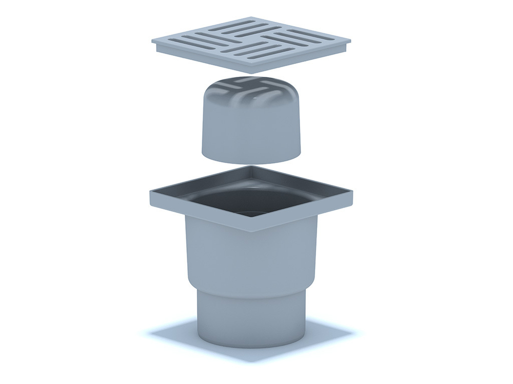 ТРАП ВЕРТИКАЛЬНЫЙ 110 РЕШЕТКА ПЛАСТ 15Х15 ТА1210