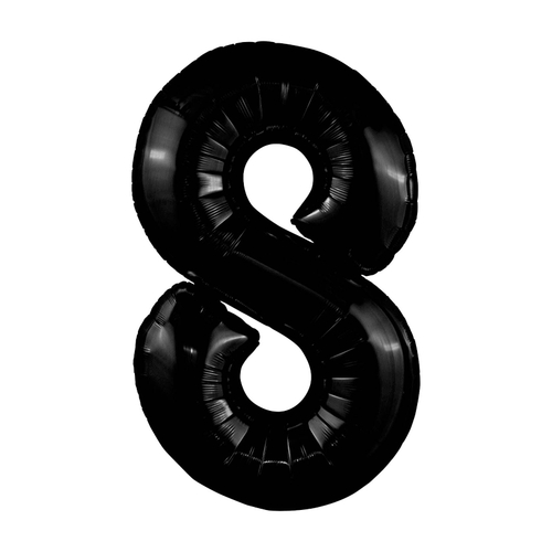 Фольгированный шар-цифра «8», черный