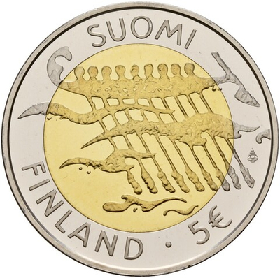 ФИНЛЯНДИЯ, 2007, 5 ЕВРО [UNC] [БИМЕТАЛЛ]