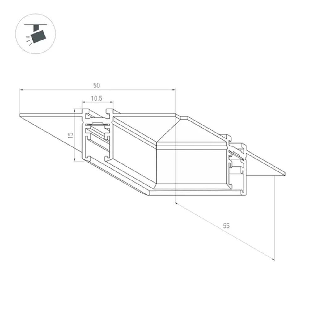Коннектор угловой MAG-MICROCOSM-CON-FDW-L90 (WH) (Arlight, IP20 Металл, 3 года) 062720