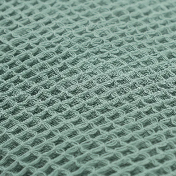 Покрывало вафельное из хлопка цвета шалфея из коллекции essential, 230х250 см