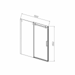 Душевая дверь Vincea Como-N VDS-4CN150CGB 150 тонированная/профиль черный
