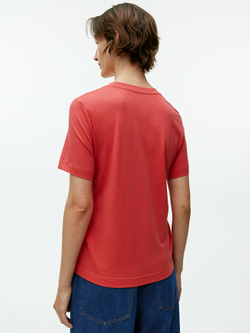 ARKET ФУТБОЛКА С КРУГЛЫМ ВЫРЕЗОМ, КРАСНЫЙ