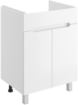 Тумба под раковину без столешницы DIWO Коломна 60 напольная, глянцевая белая