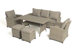 "Мэдисон" обеденная группа из искусственного ротанга, цвет соломенный