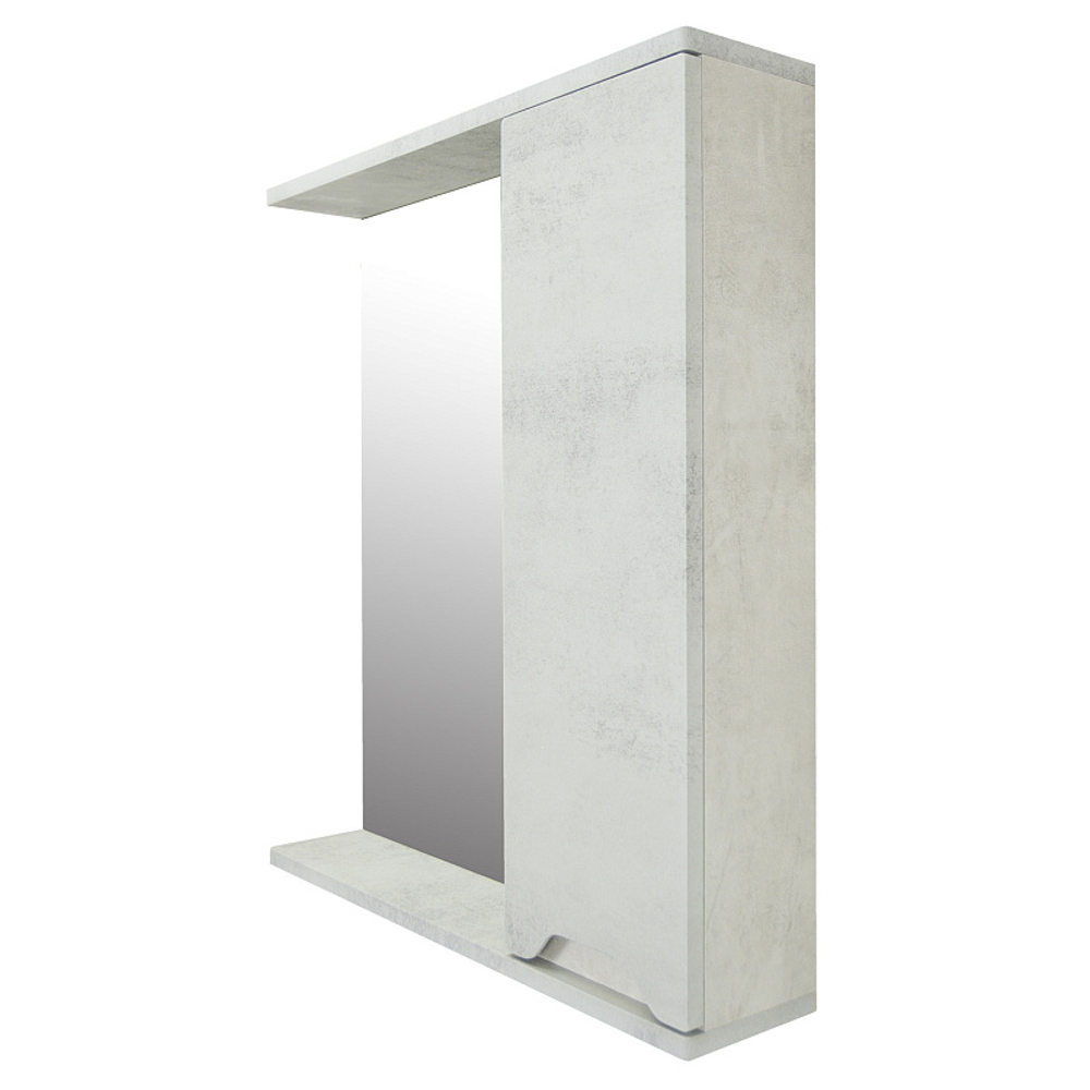Зеркало-шкаф Loranto Florena 60 600х135х600 правый, светлый бетон (CS00086984)