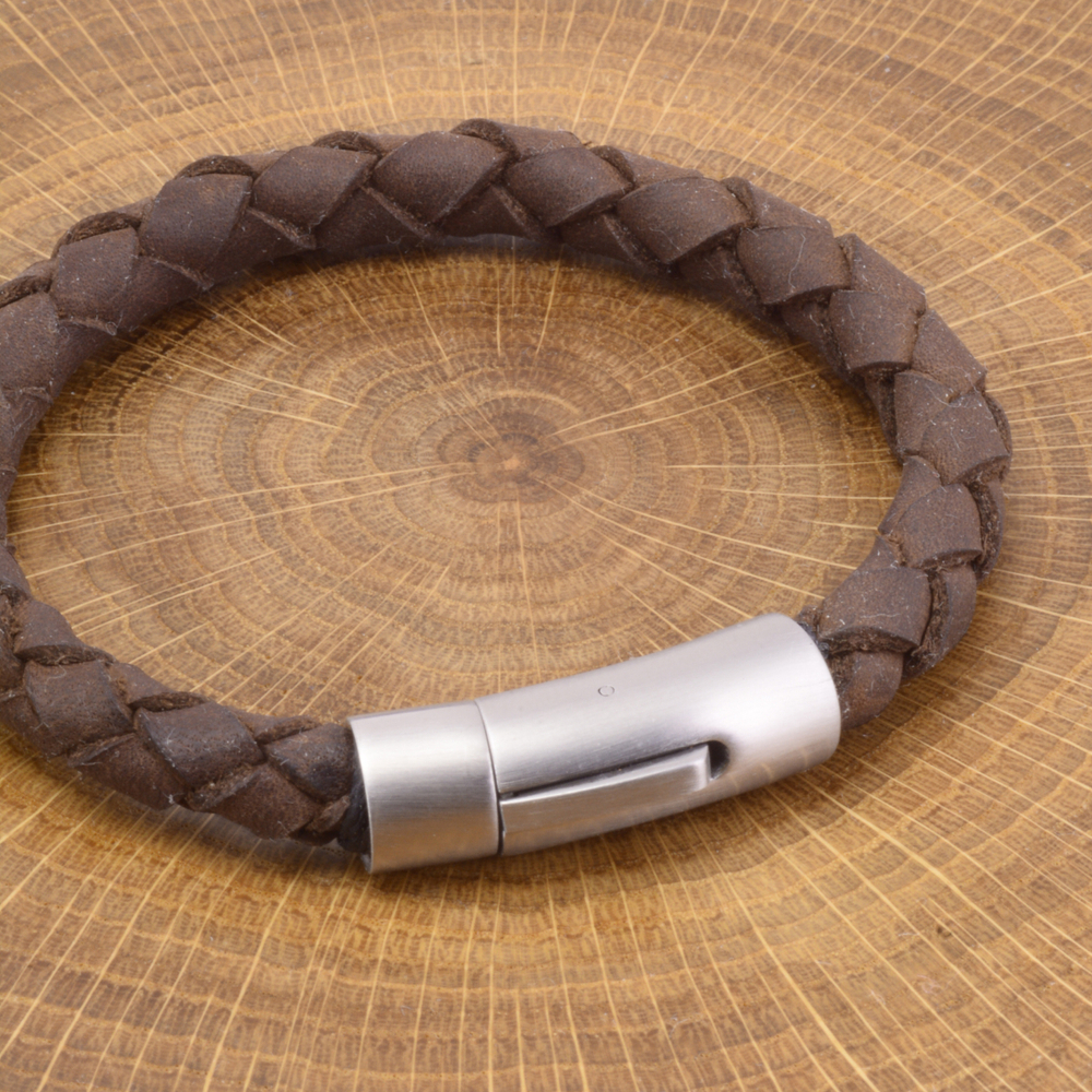 Застежка для кожаного шнура Клипса, нержавеющая сталь