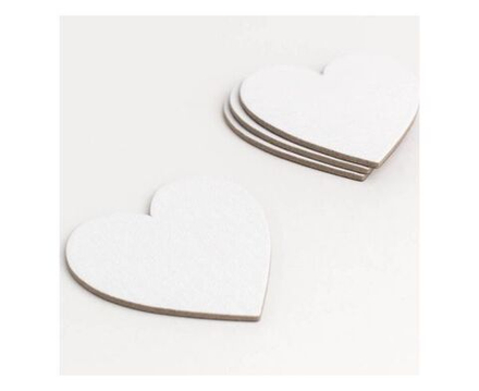 Холст на картоне с магнитом,в форме сердца 7,5см