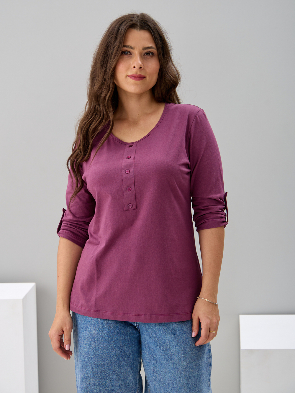 Лонгслив ЛНк-005/бордо