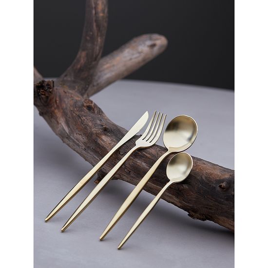 Набор столовых приборов globe, золотистые матовые, 16 пред.