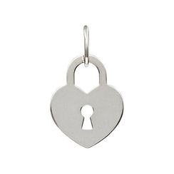 Замок в форме сердца - ювелирная подвеска из серебра 925 пробы