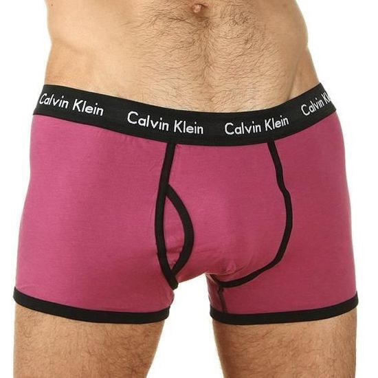 Мужские трусы боксеры фиолетовые Calvin Klein 365 violet - black