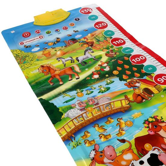 Двусторонний ростомер БАРТО А. азбука, счет, 250 звуков, голосов, фактов. на бат Умка