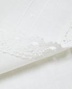 ZARA HOME САЛФЕТКИ ИЗ ХЛОПКА С ВЫШИВКОЙ И КРУЖЕВОМ (2 ШТ.), БЕЛЫЙ
