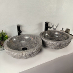 Раковина из мрамора ПАРА! Erozy Grey EM-64531 46*46*15 0186